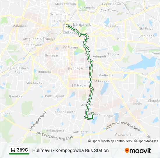 369C Bus Line Map