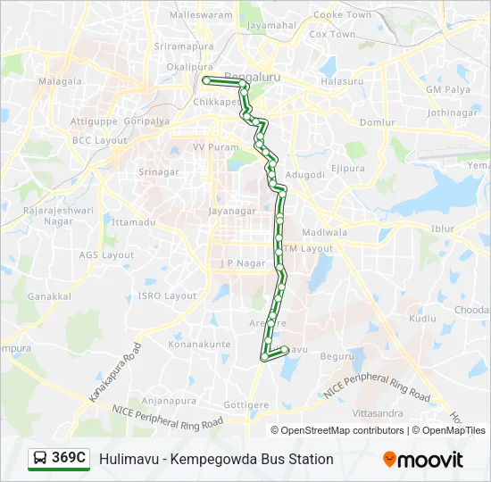 369C Bus Line Map