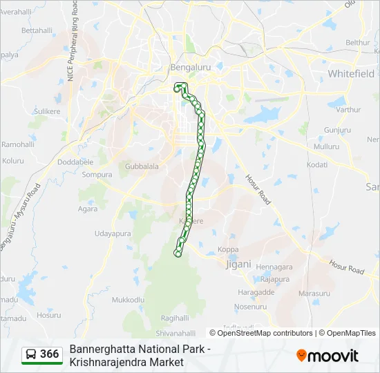 366 Bus Line Map