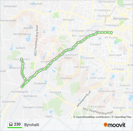 230 Bus Line Map