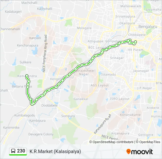 230 Bus Line Map
