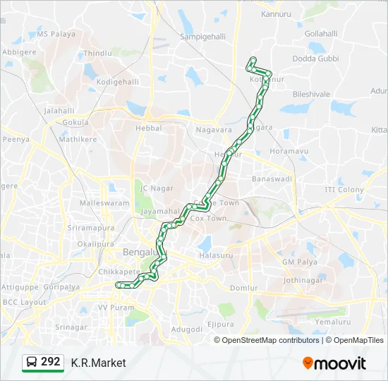 292 Bus Line Map