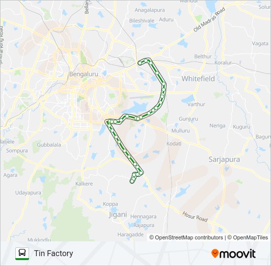 505E FLYOVER Bus Line Map