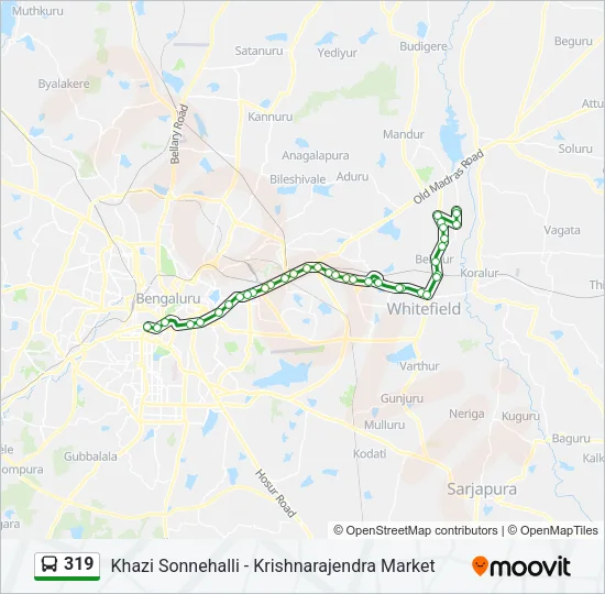 319 Bus Line Map