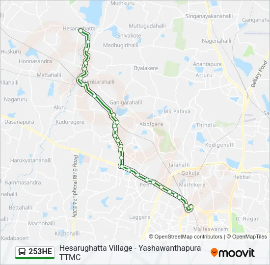 253HE Bus Line Map