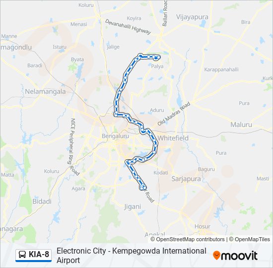 KIA-8 bus Line Map
