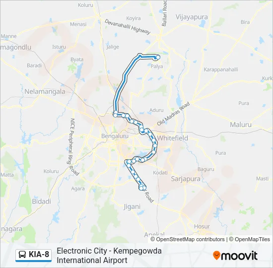 KIA-8 Bus Line Map