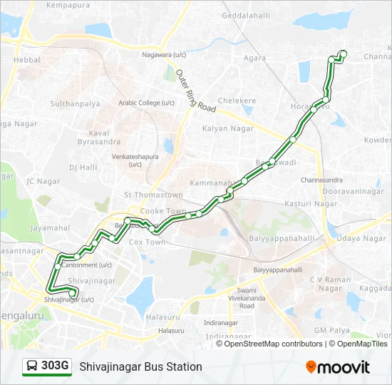 303G Bus Line Map