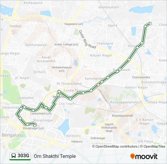 303G Bus Line Map