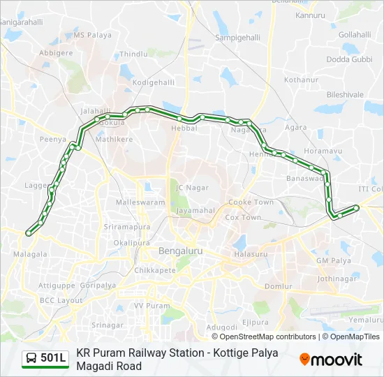 501L Bus Line Map