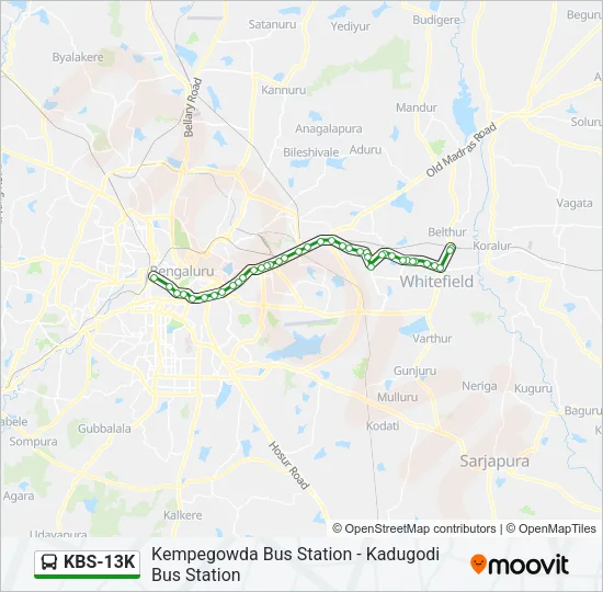 KBS-13K Bus Line Map