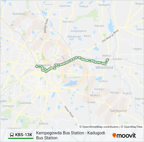 KBS-13K Bus Line Map