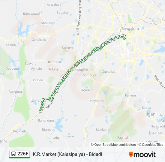 226F Bus Line Map