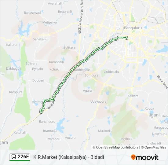226F Bus Line Map
