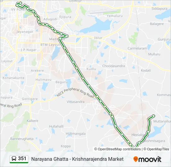 351 Bus Line Map