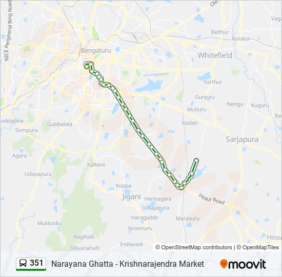 351 bus Line Map