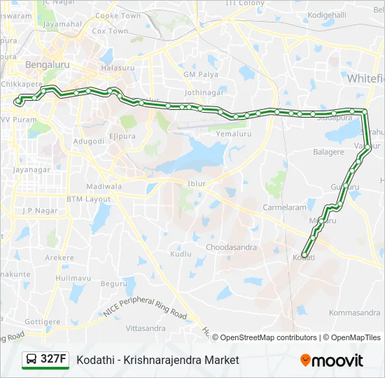 327F Bus Line Map