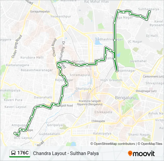 176C Bus Line Map