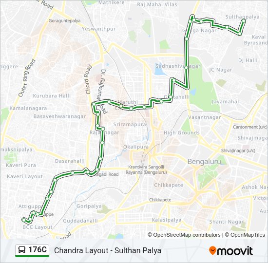 176C Bus Line Map