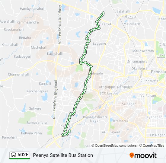 502F Bus Line Map