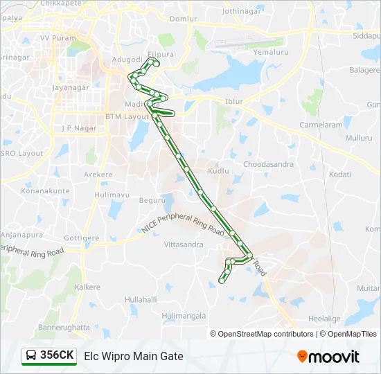 356CK Bus Line Map