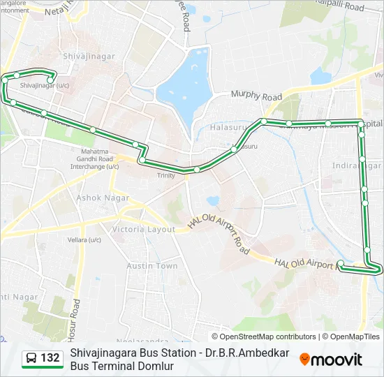 132 Bus Line Map
