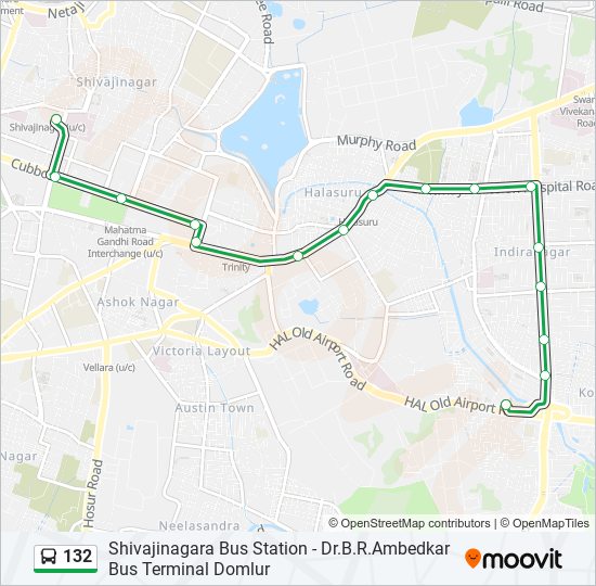 132 bus Line Map