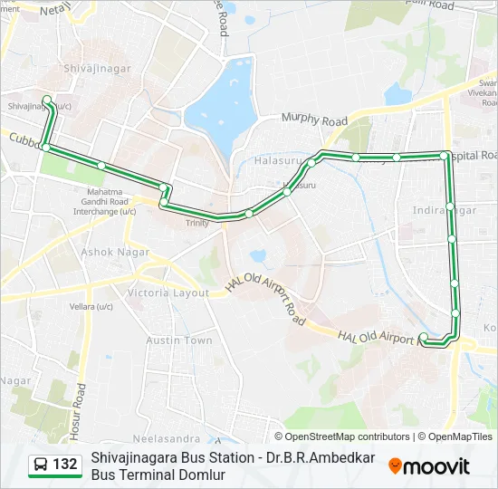 132 Bus Line Map