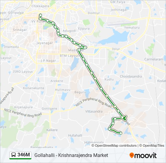 346M bus Line Map