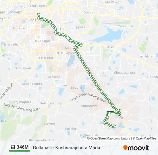 346M Bus Line Map