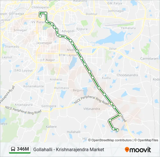346M Bus Line Map