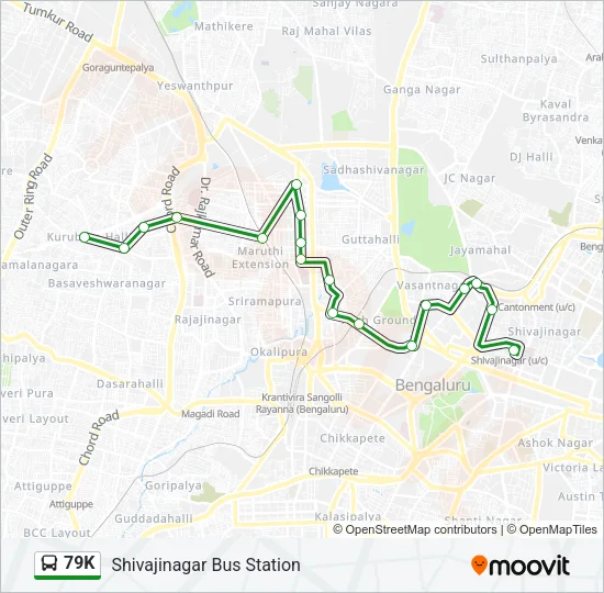 79K Bus Line Map