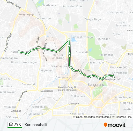 79K Bus Line Map