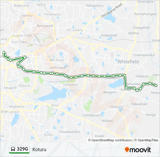 329G Bus Line Map