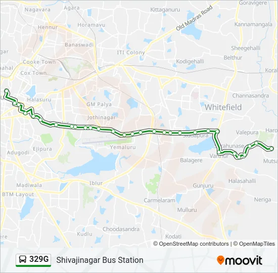 329G Bus Line Map