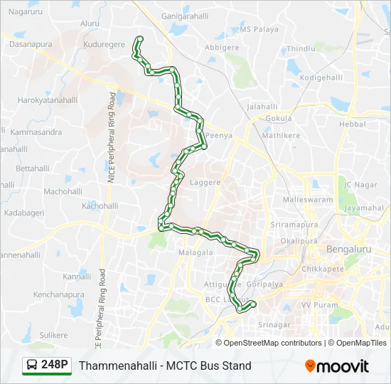 248P Bus Line Map