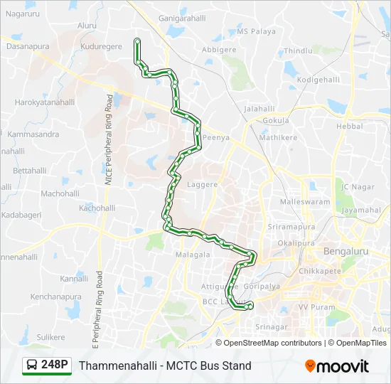 248P Bus Line Map