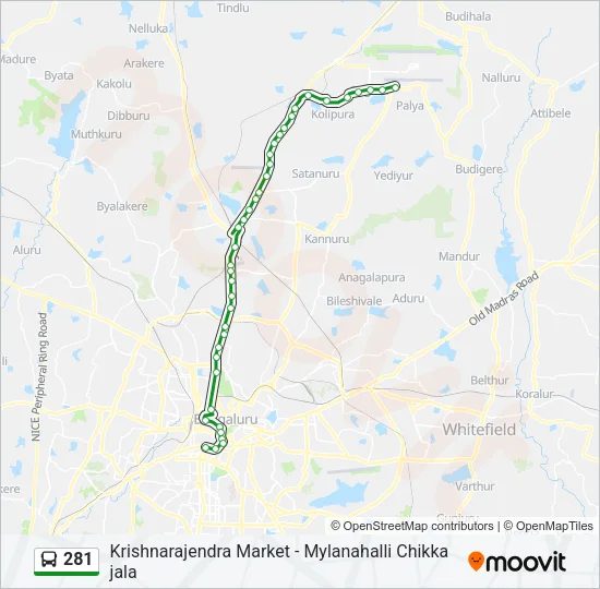 281 Bus Line Map