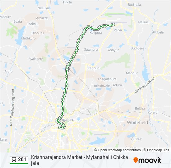 281 bus Line Map