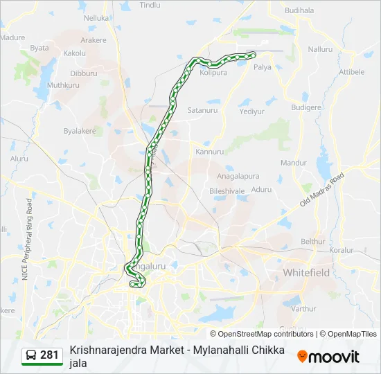 281 Bus Line Map