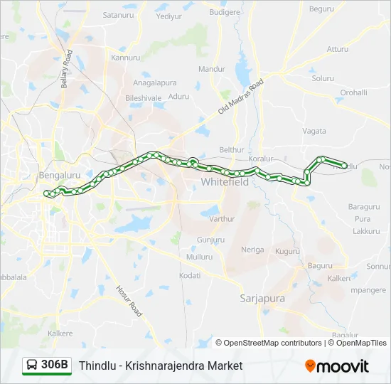 306B Bus Line Map