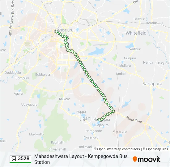 352B Bus Line Map