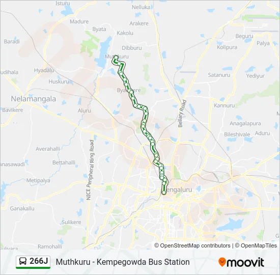 266J Bus Line Map