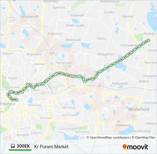300EK Bus Line Map