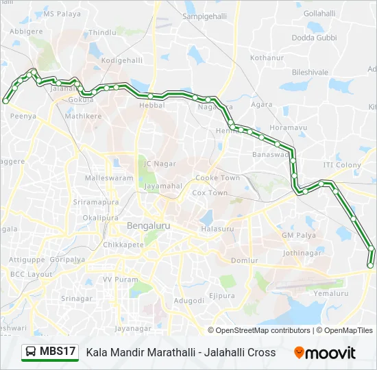 MBS17 Bus Line Map