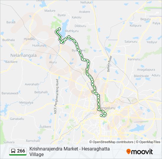 266 bus Line Map