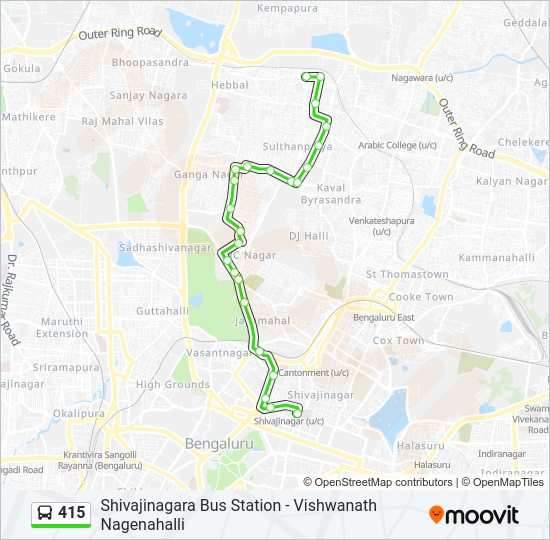 415 bus Line Map