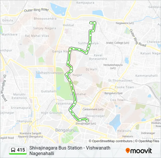 415 Bus Line Map