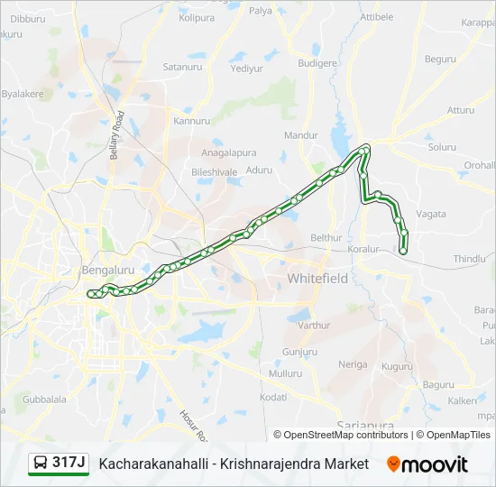 317J Bus Line Map