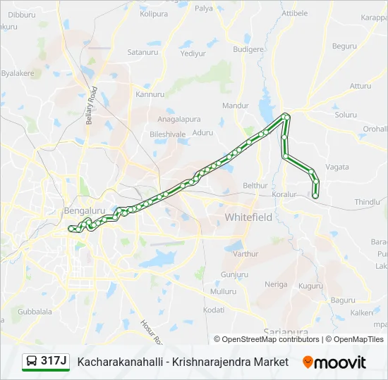 317J Bus Line Map